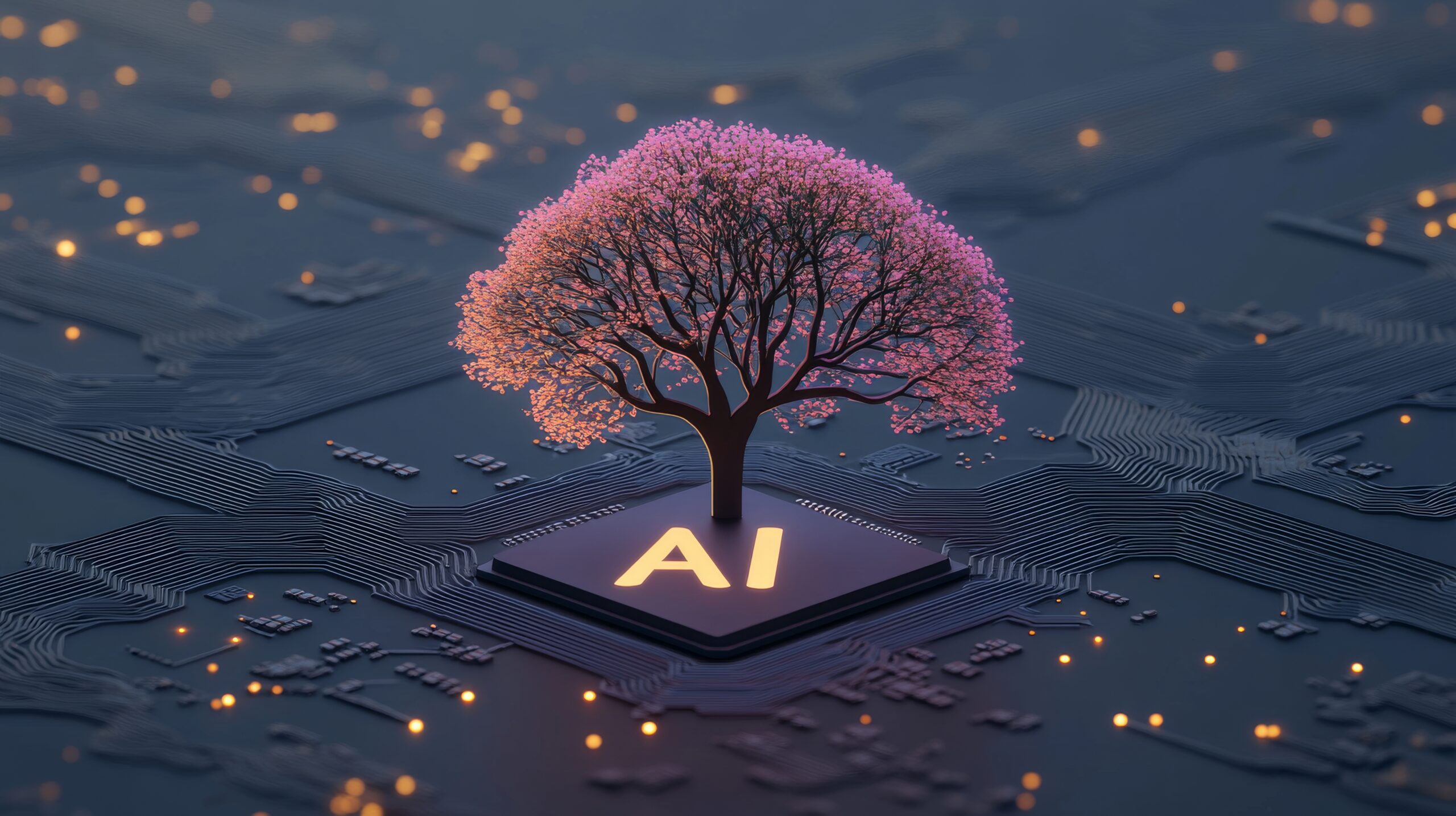 A macro close-up of a computer CPU motherboard with an AI-driven chip and semiconductor processor circuit board, symbolizing future technology, digital data, big data, and deep learning A macro close-up of a computer CPU motherboard with an AI-driven chip and semiconductor processor circuit board, symbolizing future technology, digital data, big data, and deep learning