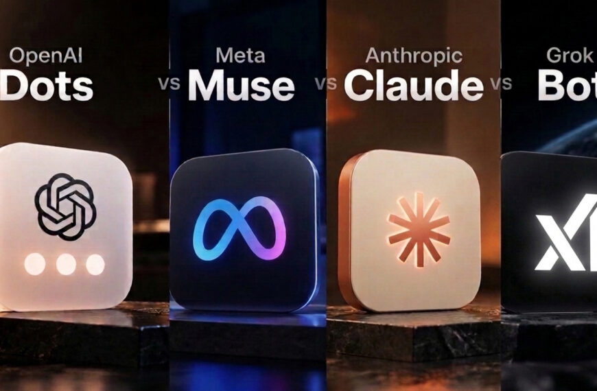 always-on AI agents compared — Meta Muse, ChatGPT dots, Grok Bot, and Claude
